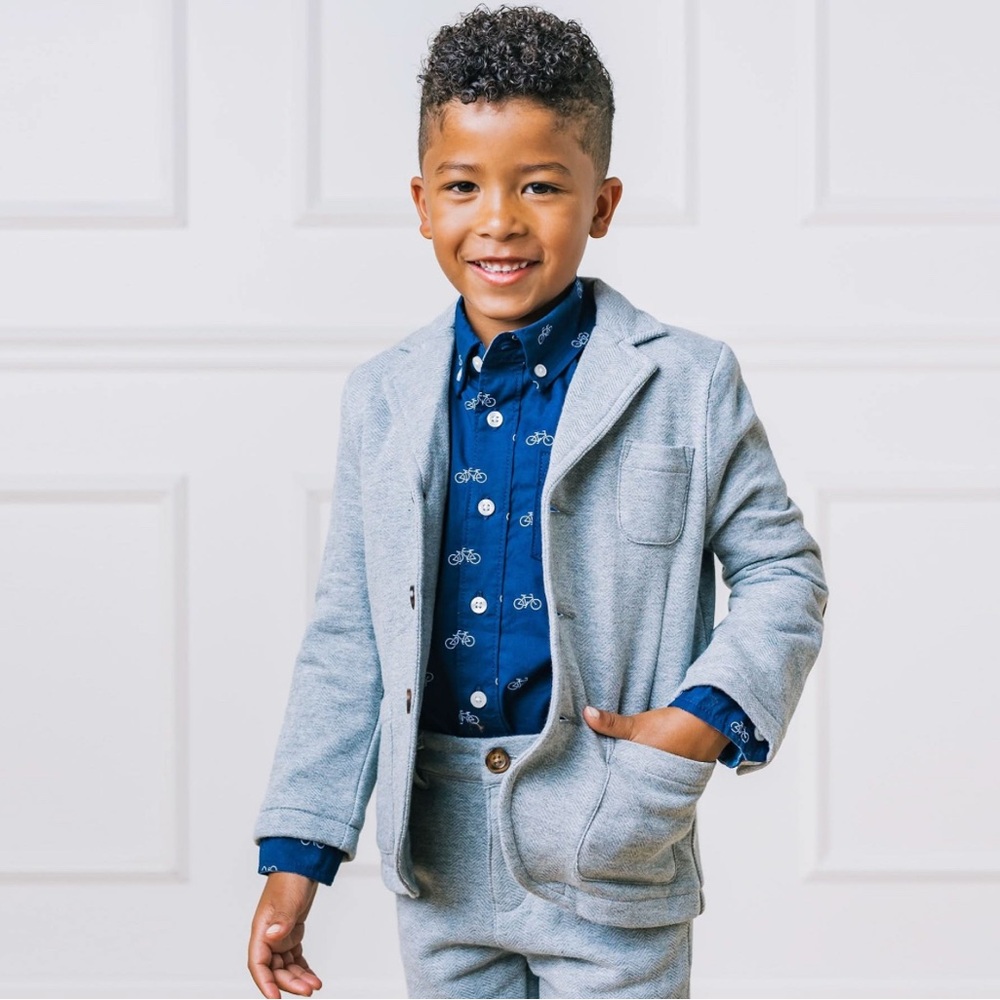 Hope & Henry Grey Fleece Blazer